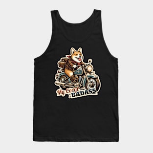 Corgi Biker Tank Top